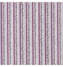 Striped Floral Regency fabric 'Swans' collection (Rose / Blue)