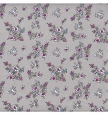 Fabulous Leafy Floral fabric 'Swans' collection (Rose / Blue)