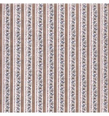 Striped Floral Regency fabric 'Swans' collection (Taupe / Orange)