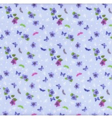 Papillon Bleu (Fleur) mini design fabric