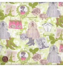 ELEGANCE - COUTURE (Anis) Mini Design Fabric