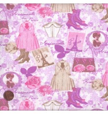 ELEGANCE - COUTURE (Pink) Mini Design Fabric