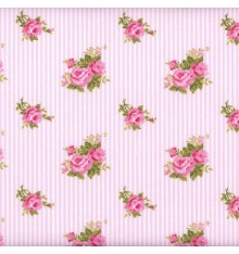 Roses Are Red 'Stripe' (Pink) mini design fabric