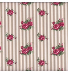 Roses Are Red 'Stripe' (Milk Chocolate) mini design fabric