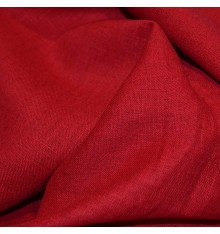 100% Linen Fabric  - Rich Red