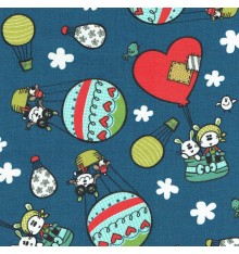 Phileas Fogg 80 Days Children’s Fabric (Blue)