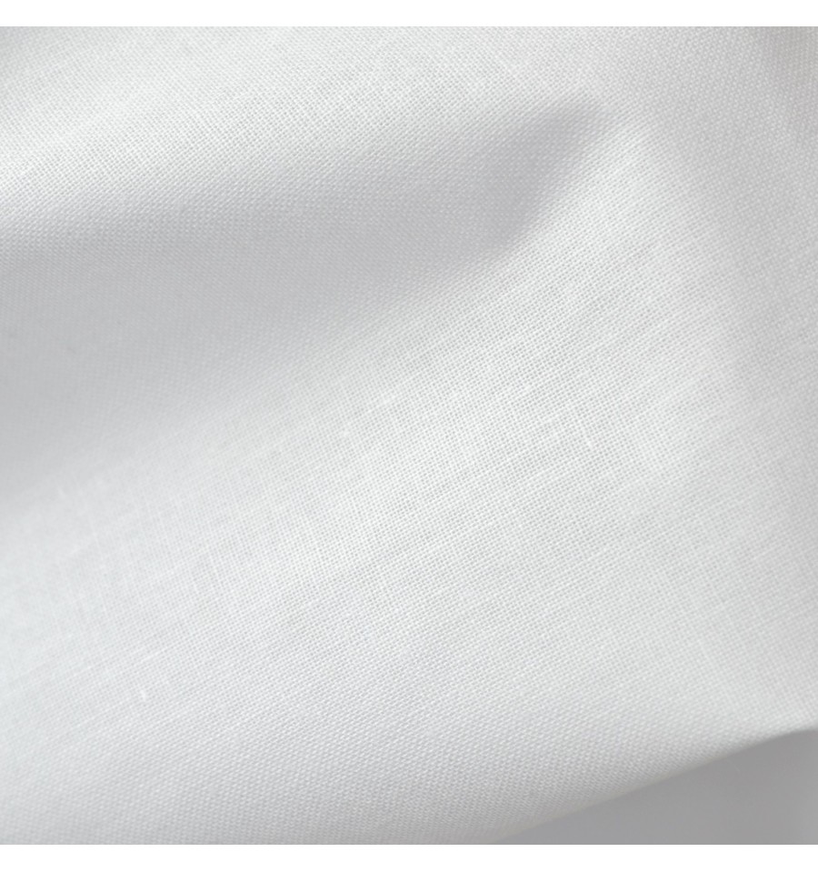 100% Cotton Wide Plain (Solid) Fabric - Pure White - Textiles français™