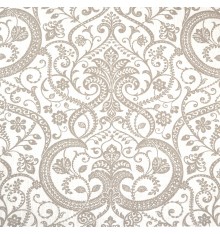 Linen classical floral in traditional damask style (beige/taupe)