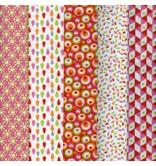 Textiles français ‘Dreams in Colour’ Stoffpak Fabric Pack (Pink/Red)