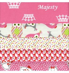 Textiles français Majesty Stoffpak Fabric Pack (Pink)