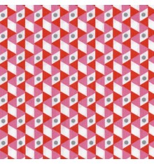 Geometrica fabric (Red & Rose)