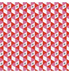 Geometrica fabric (Red & Rose)