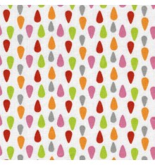 Raindrops fabric (Pink)