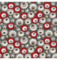 Lava fabric (taupe grey, grey, beige, red & white)