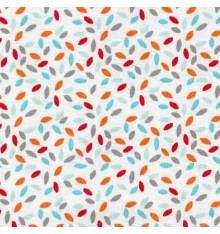Confetti fabric (Turquoise, Aqua, Grey, Orange & Red)