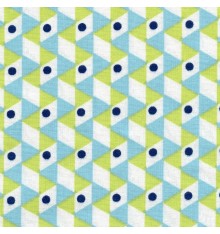 Geometrica fabric (vert anis, turquoise, blue & white)