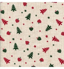 A Merry Little Christmas fabric (linen pearl base)