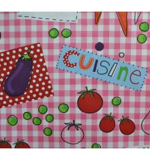 100% Cotton Print - CUISINE (Rose)