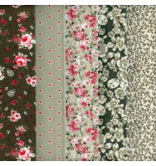 5 Fat Quarters Fabric Pack - Timeless Natural Florals & Dots