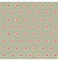 Sandstone & Red Dotty Fabric (Traditional Dot)
