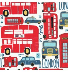 Quintessentially London - double-decker buses, telephone boxes & taxis