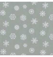 Stylish Snowflakes fabric (Grey and Snow White)