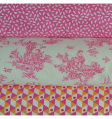 La Petite Toile de Jouy, Confetti & Geometrica Triple ‘Combo’ Fabric Pack