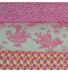La Petite Toile de Jouy, Confetti & Geometrica Triple ‘Combo’ Fabric Pack