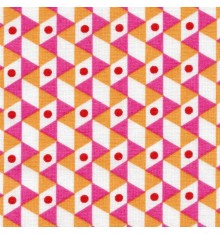 Geometrica fabric (Fuchsia Pink, Red & Peach Orange)