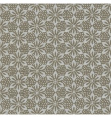 Warm Taupe Fabric (Geometric Floral)