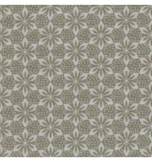 Warm Taupe Fabric (Geometric Floral)