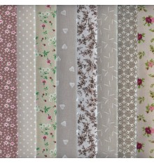 Textiles français Stoffpak - 8-piece Fabric Pack Bundle - 35 cm x 50 cm each