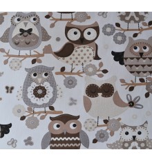 CHILDREN'S 100% COTTON DESIGNER PRINT - HOU HOU (NATURAL)