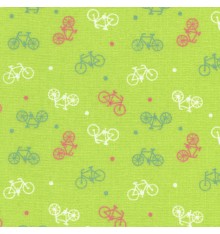 Green, Pink & White on Bright Green (Bikes)