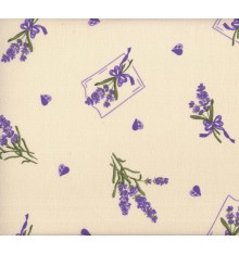 Lavender and Hearts Fabric
