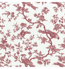 The Regal Birds fabric - Rich Claret on an Alabaster base