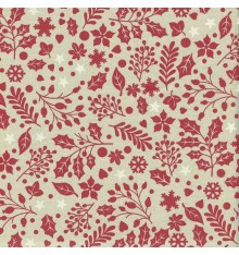 Authentic French Christmas Fabric - DECK THE HALLS