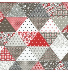 Red Patch fabric - Patckwork design