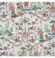 Double Width Luxury Toile de Jouy Fabric (La vie à la campagne)