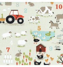 Learn To Count On The Farm fabric