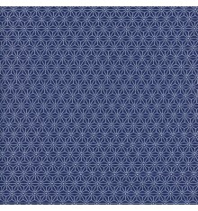 Asanoha Japanese geometric fabric - Blue