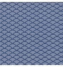 Japanese Scales fabric - Marine Blue