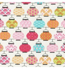 Japanese Lanterns fabric - Multicolour