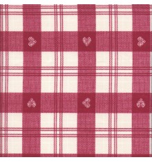 Alpine Checks and Hearts Christmas Fabric - Luxury PVC fabric alternative