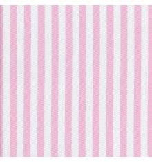 Woven Marine stripe (1 cm) fabric (rose pink & white)