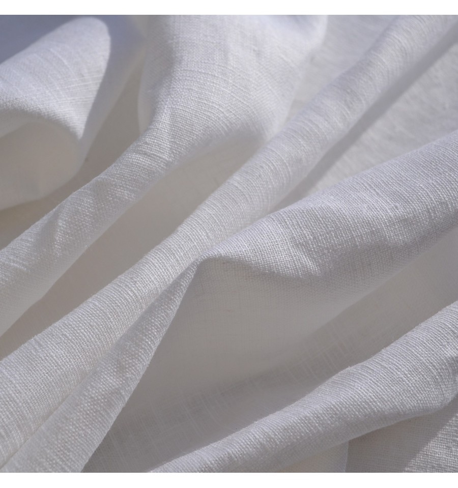 100% Linen Fabric - Brilliant White - Textiles français™