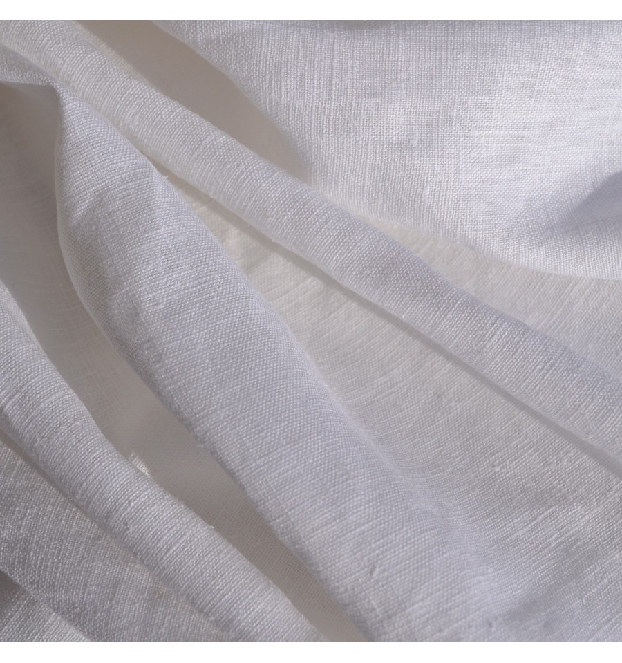 100% Linen Fabric - Brilliant White - Textiles français™