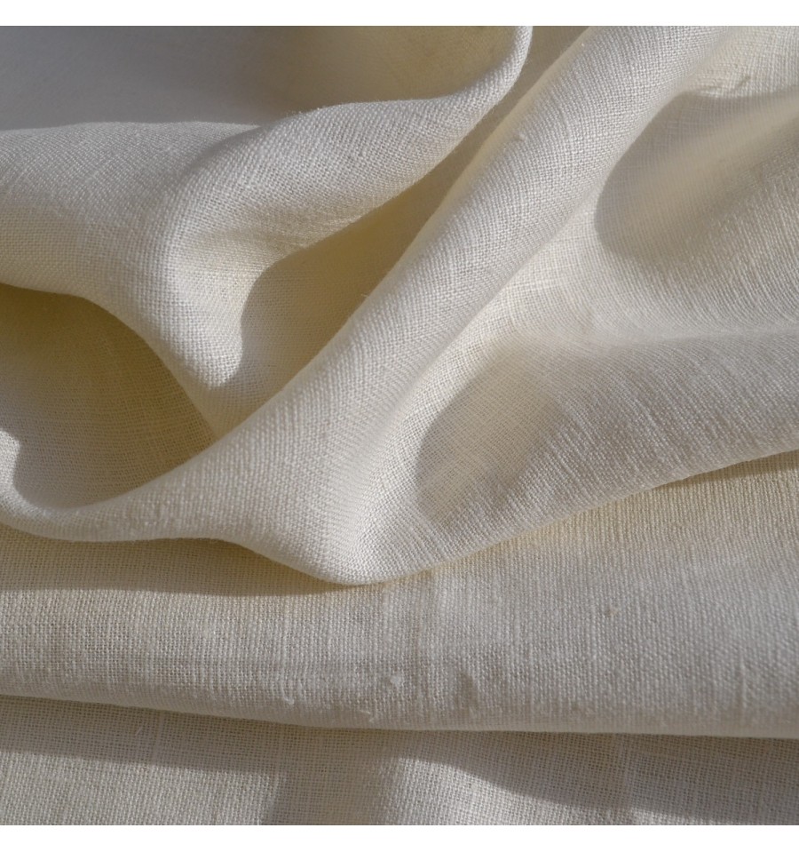 100% Linen Fabric - Cream - Textiles français™