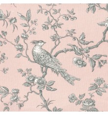 The Regal Birds 280 cm wide - Vintage Pastel Pink