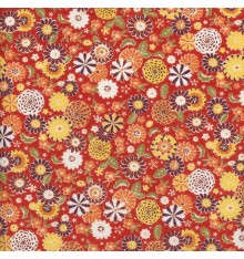 JAPANESE FLORAL fabric - red